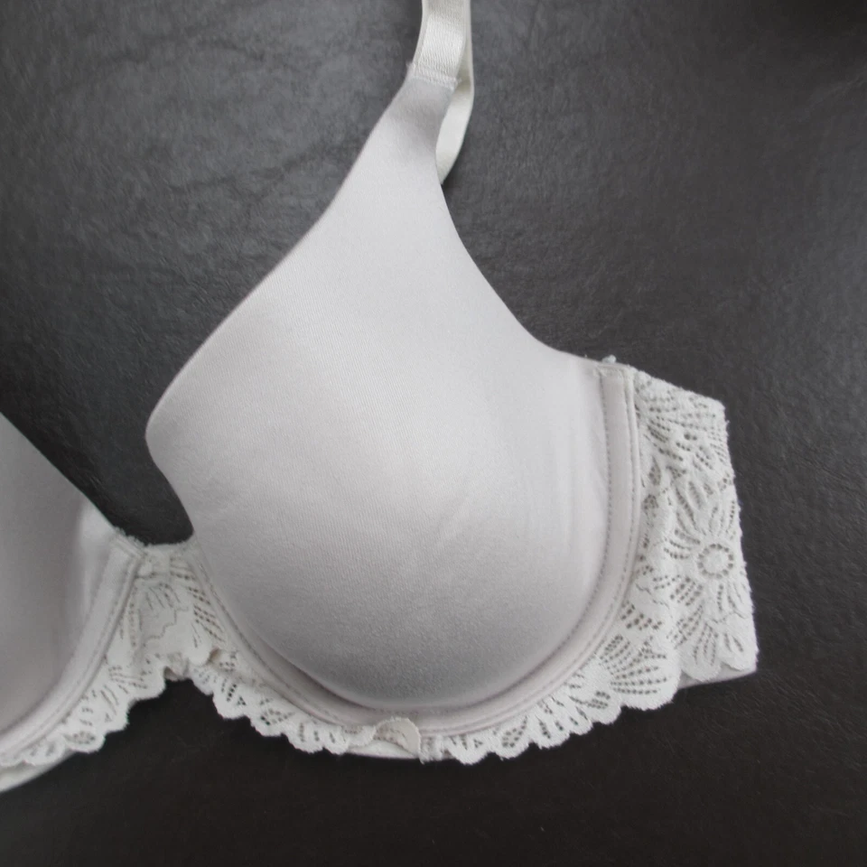 Sujetador Aerie 34C Gris Acolchado Con Aros Cierre Ajustable Espalda Foto 4 de 4