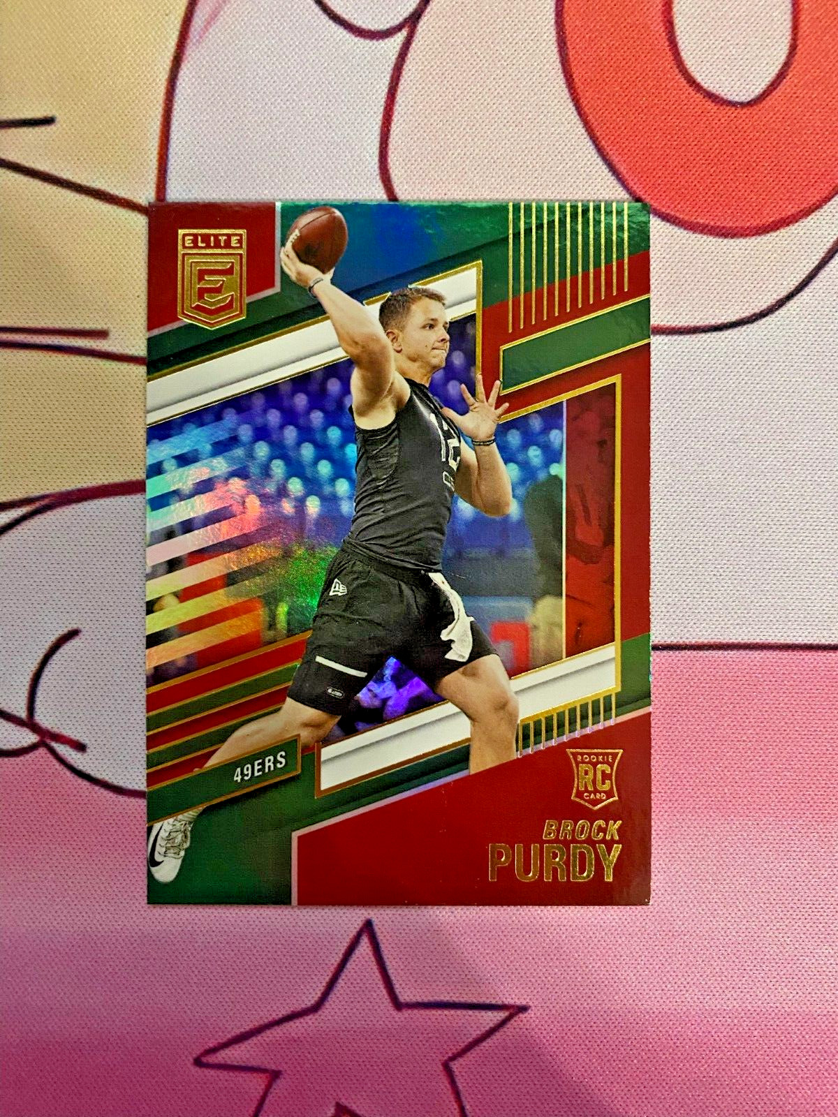 BROCK PURDY 2022 PANINI DONRUSS ELITE #185 GREEN PRIZM (RC)