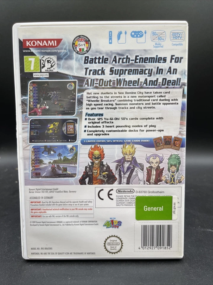 Yu-Gi-Oh 5D'S Wheelie Breaker Nintendo Wii PAL Complete w/manual - Image 2 of 3