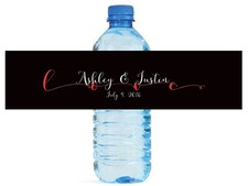 Romantic Love Wedding anniversary Engagement Party Water Bottle Labels
