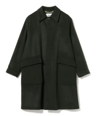 (ASK availability First) BEAMS Sealup Long bal collar coat New