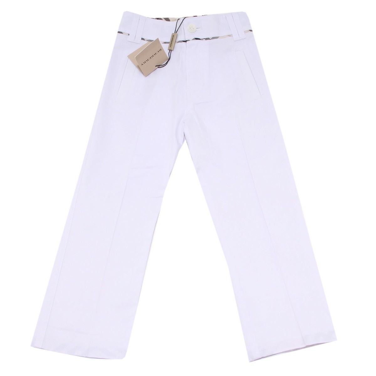 9639O pantaloni bimba bianco BURBERRY trousers pants kids