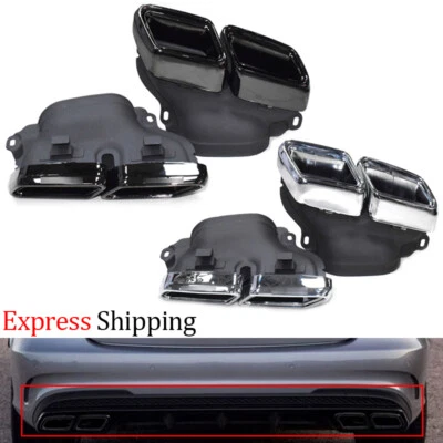 Car Exhaust Tail pipe Muffler For Mercedes Benz E S Class W212 W222 S65 E63 AMG - Bild 1 von 4