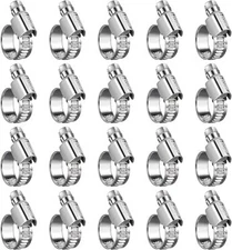 304 Stainless Steel Hose Clamps Non Perforated Heavy Duty 20 Pack 3 8 To 5 8