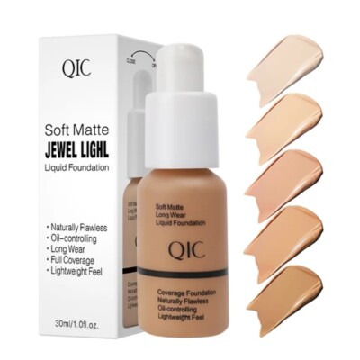QIC Matte flüssige Foundation Öl Kontrolle makellos feuchtigkeitsspendend volle Abdeckung UK
