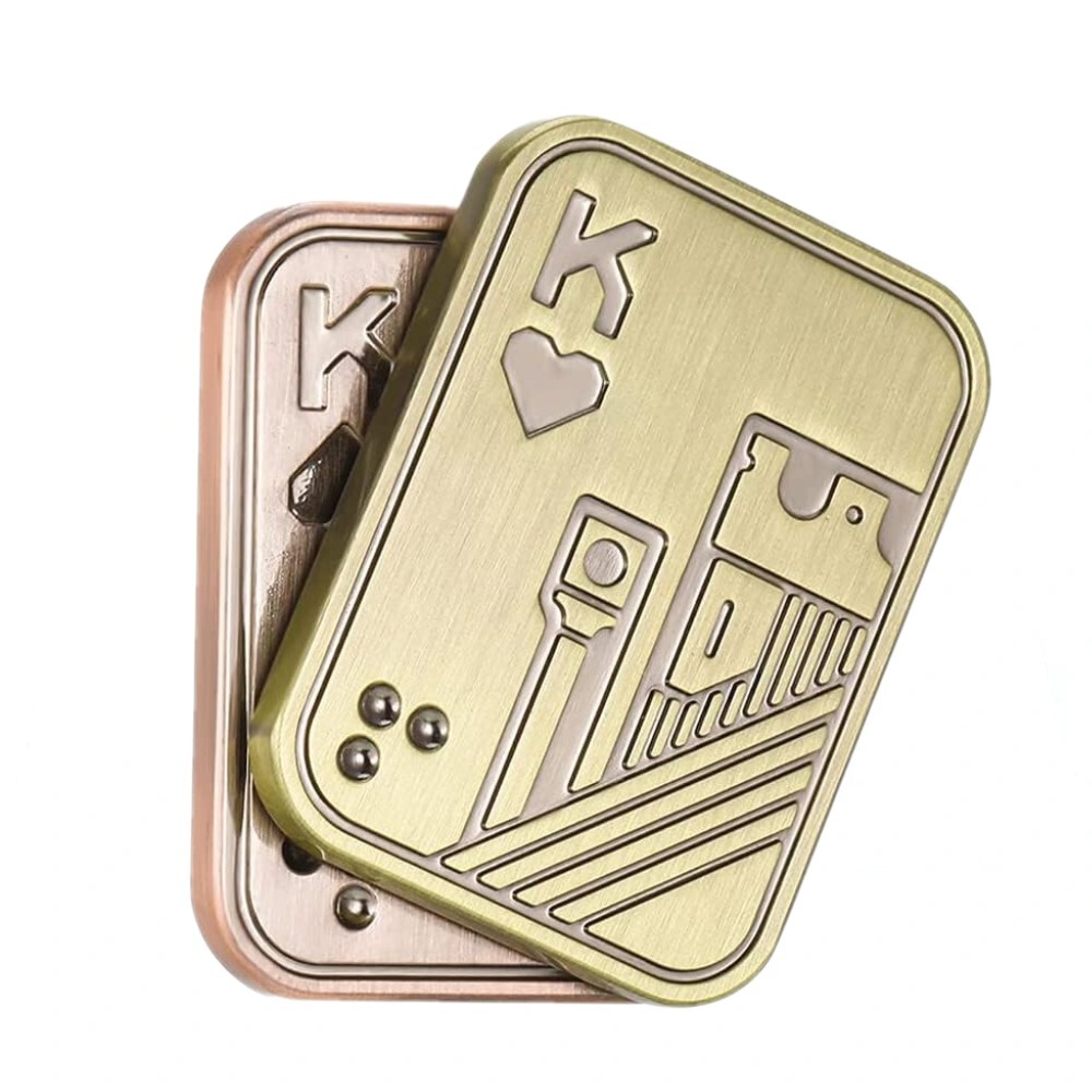 Magnetic Metal Fidget Toy Metal Poker Push Card Fidget Slider Stress Relief Toys