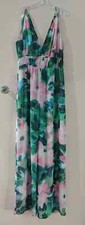 Zara V-Neck Floral Print Jumpsuit Size S RRP £55.99