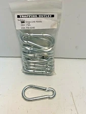 12 Large Snap Link Spring Hooks Carabiner (Trapping Supplies Trapping Fasteners)