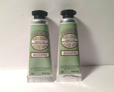 2 X L'Occitane  Amande Almond Hand Creams  10ML EACH