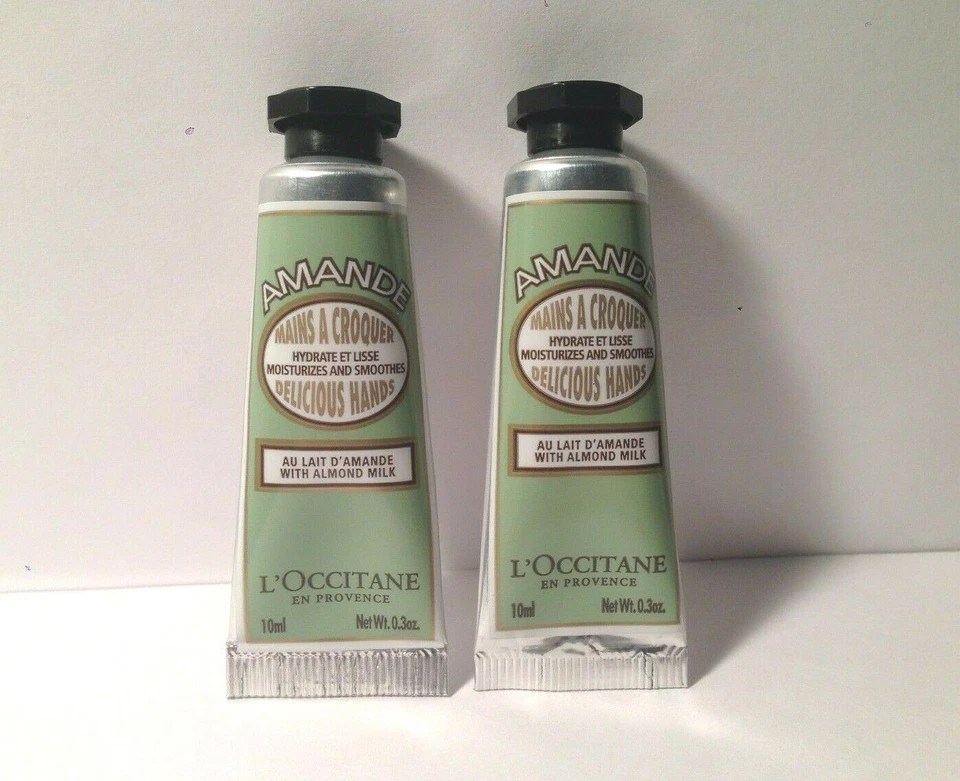 2 X L'Occitane Amande Almond Hand Creams 10ML EACH
