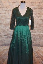 Modcloth Applaud Your Elegance Maxi Dress NWT  4  Eliza J Green lace taffeta 