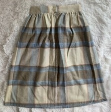 70  s Rare Beautiful Wool Blend Plaid Maxi Skirt Sz 14 L Made In USA VTG EUC