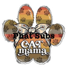 Sublimation Print Cat Mom Paw Print Ready To Press Heat Transfer