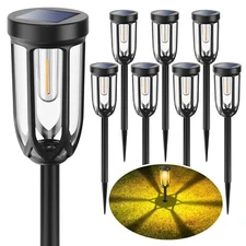 Solar Pathway Lights 8 Pack, Solar Lights Outdoor Waterproof IP65, Bright Aut...