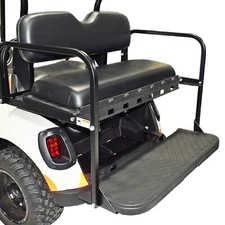 Ezgo Golf Cart TXT T48 Flip Flop Rear Seat Kit Fold Down Back Seat Black Seats