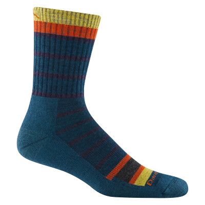Darn Tough 1925 Dark Teal Men's Via Ferrata Micro Crew Midweight Hiking Sock NEW