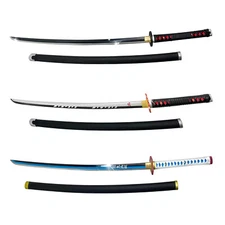 40" otaku gear Fantasy Hand Forged High Carbon Steel Samuria Demon Slayer Katana