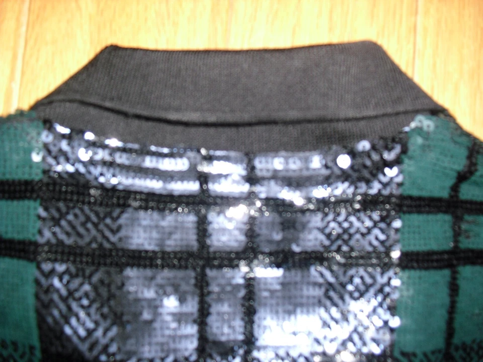 Camisa polo con etiquetas LAUREN Ralph Lauren para mujer tartán a cuadros lentejuelas a G2U Foto 2 de 4