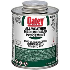 Oatey 31132 16 oz. PVC All Weather Clear Cement 10 Piece Display