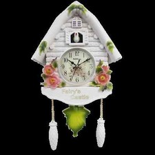 Cuckoo Wall Clock Vintage Hanging Quartz Silent Watch Living Room Home Decor NEW
