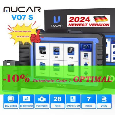 MUCAR VO7 S Profi Auto Diagnosegerät OBD2 Scanner Volle SYSTEM CANFD ECU CODING 