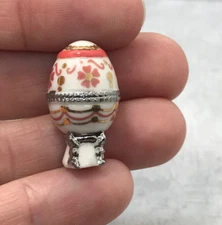 Russian Jeweled Faberge EGG Tiny Replica Dollhouse Miniature Eggs French Feves