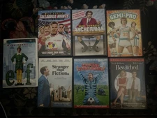 Will Ferrell Movie Lot 7 DVDs Elf Semipro Anchorman Bewitched Talladega Nights