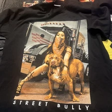 STREET BULLY T-shirt Pit Bull Urban Streetwear Men's Tee Black New