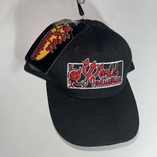 World Industries Black Trucker Hat Red Logo Skateboarding Devil Man Snapback New