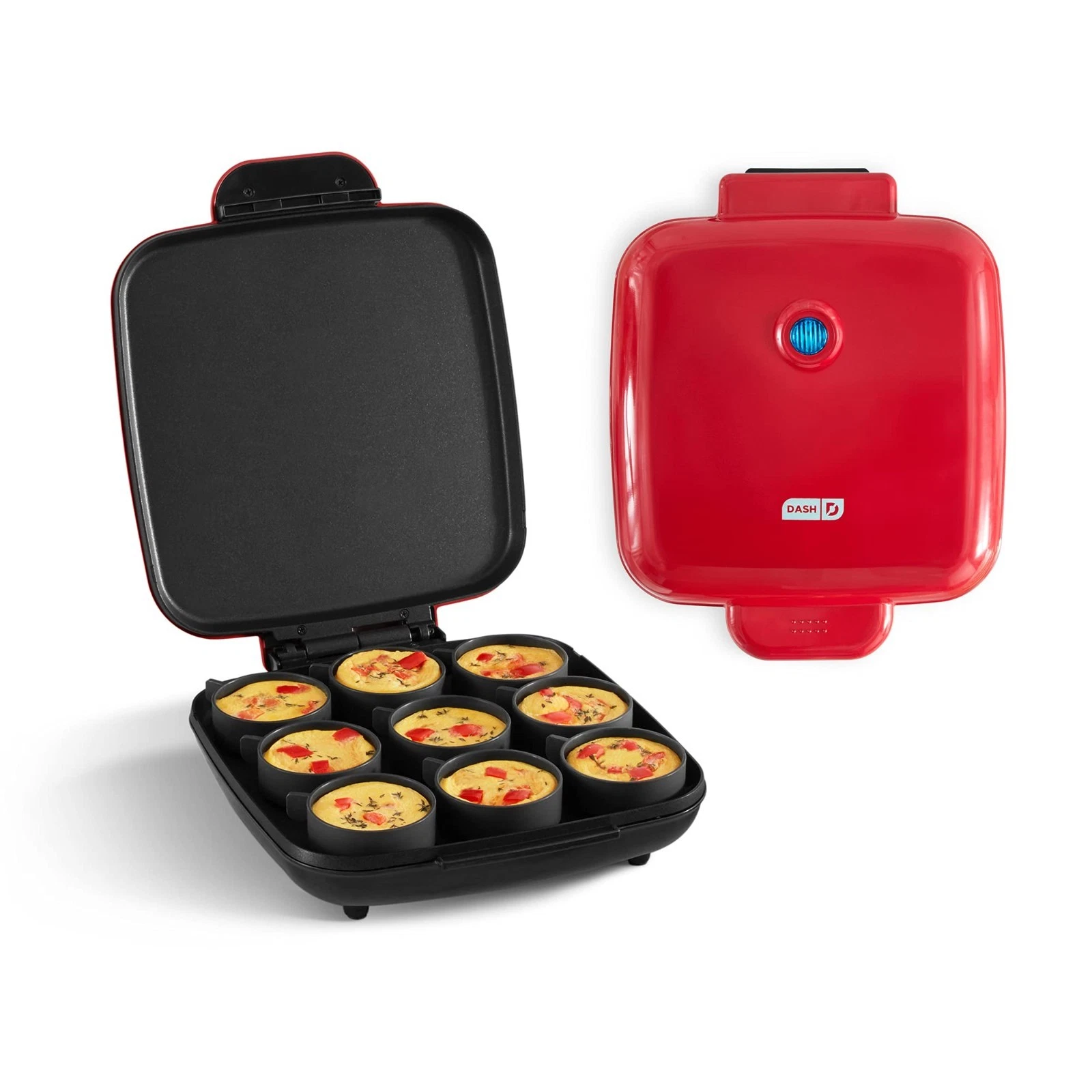 Electric Egg Bite Maker - Non-Stick Silicone Cups, 9 Servings, Space-Saving Desi