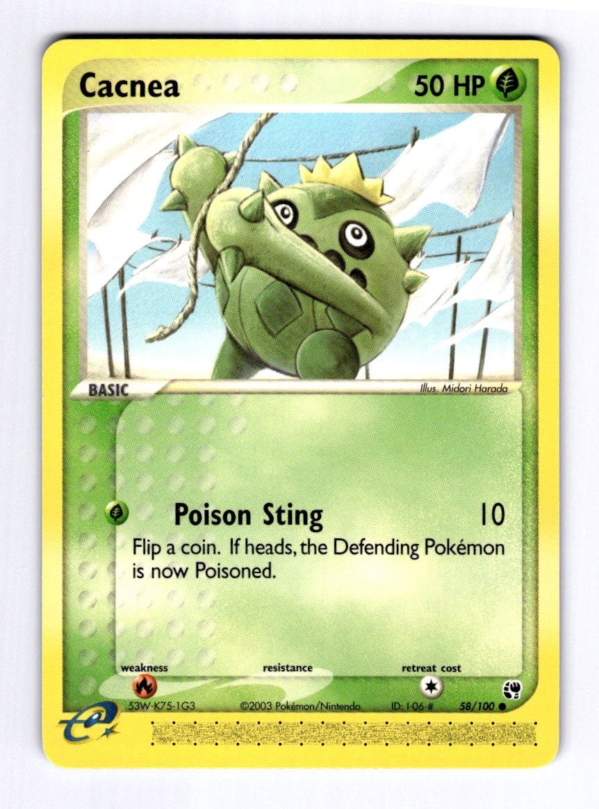 Cacnea - 58/100 Sandstorm #58 (2003) Common NM Pokemon
