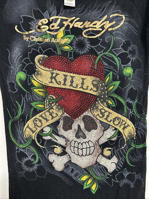 Ed Hardy Vintage Y2K 2000's Love Kills Slowly Skull Dress