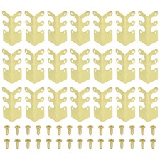 20 Pcs Baseboard Corner Protectors, Metal Edge Cover with Screws, Yellow