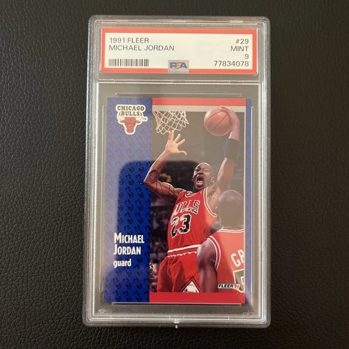 1991 Fleer Basketball Michael Jordan #29 PSA 9 MINT Chicago Bulls Card NBA