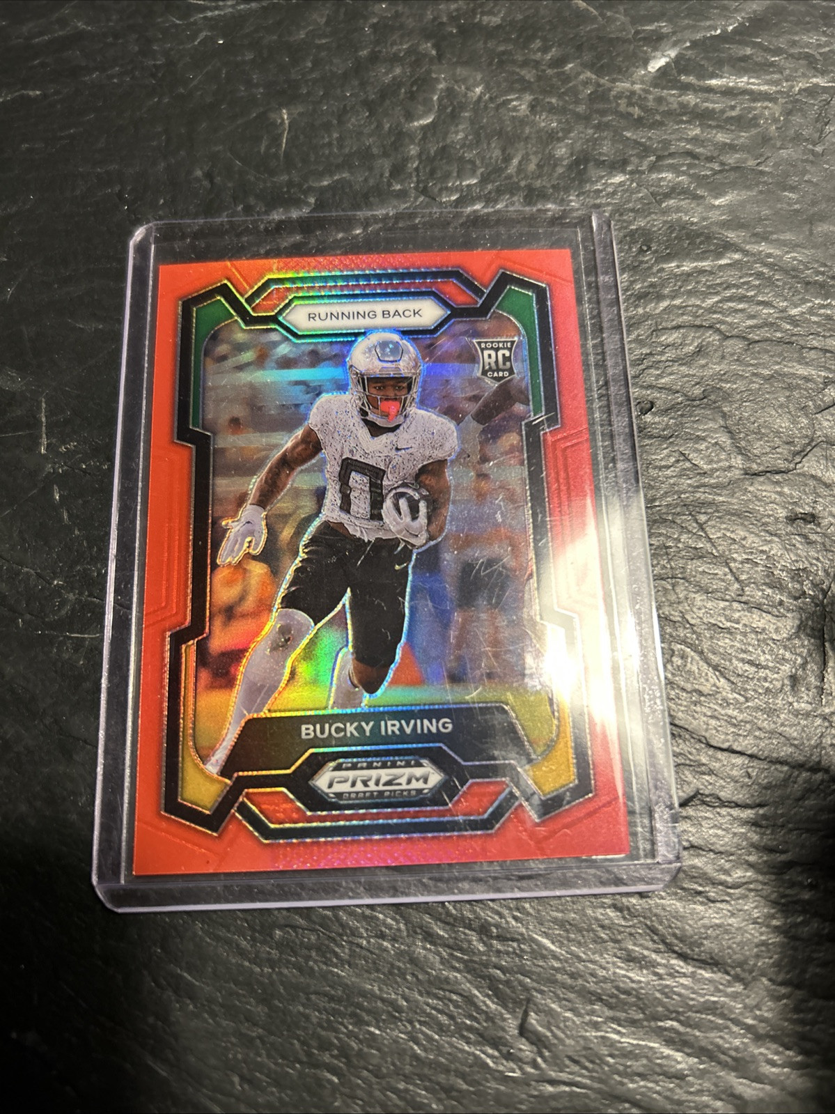 2024 Panini Prizm Draft Picks - Red Prizm #172 Bucky Irving /299 (RC)