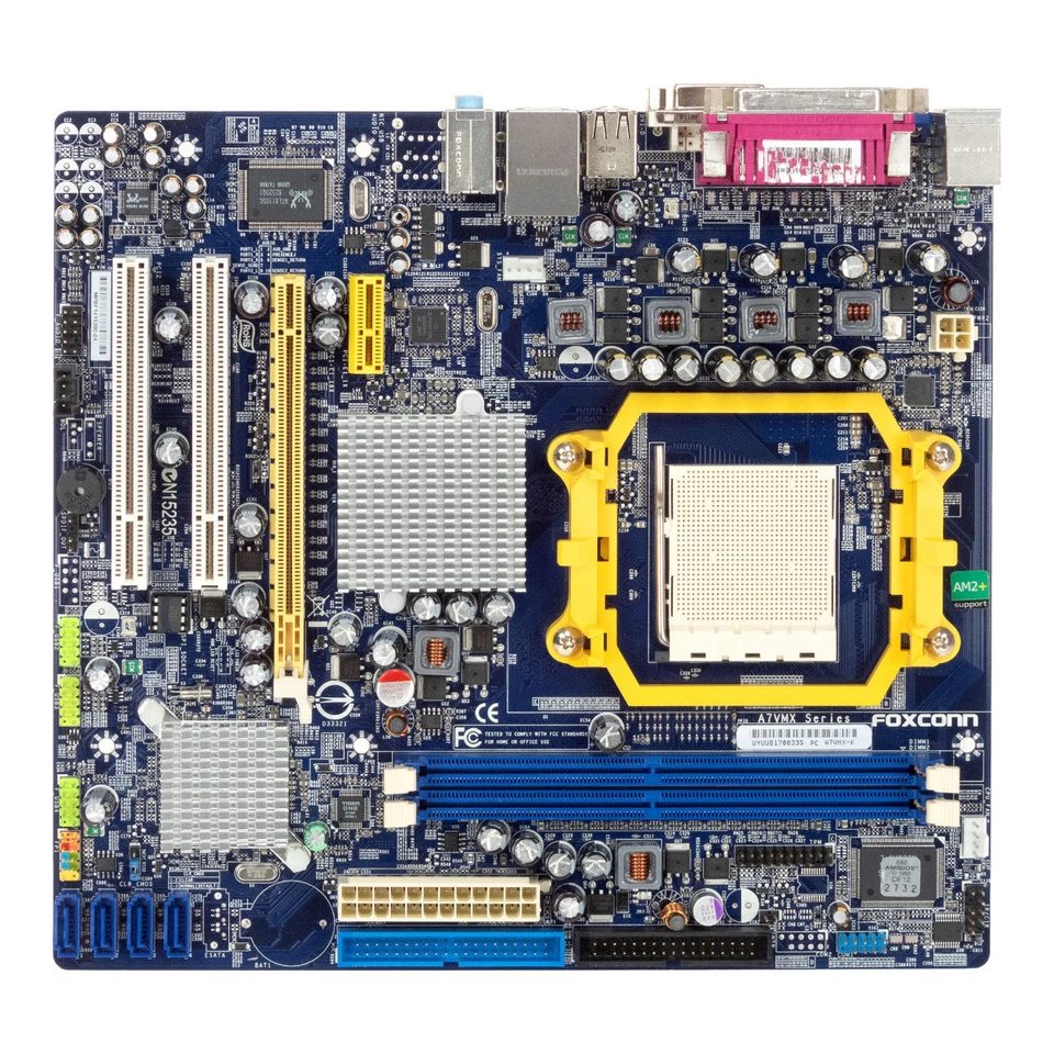 Placa Base mATX FOXCONN A7VMX-K SOCKET AM2 / AM2+ DDR2 PCIe PCI - Imagen 2 de 3