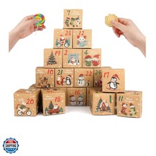 24 Pcs DIY Christmas Advent Calendar Boxes for 2025, 24 Days Countdown Calend...