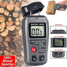 Digital LCD Wood Moisture Meter Detector Tester Wood Firewood Paper Cardboard