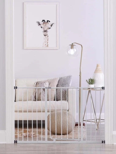 Baby Safety Gate 29”- 47” Extra Wide Walk Thru Pet Dog Fence Door Child Indoor - Picture 5 of 12