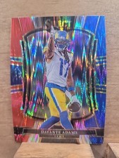 2025 Panini Select - Davante Adams #120 Premier Level Red and Blue Prizm Shock