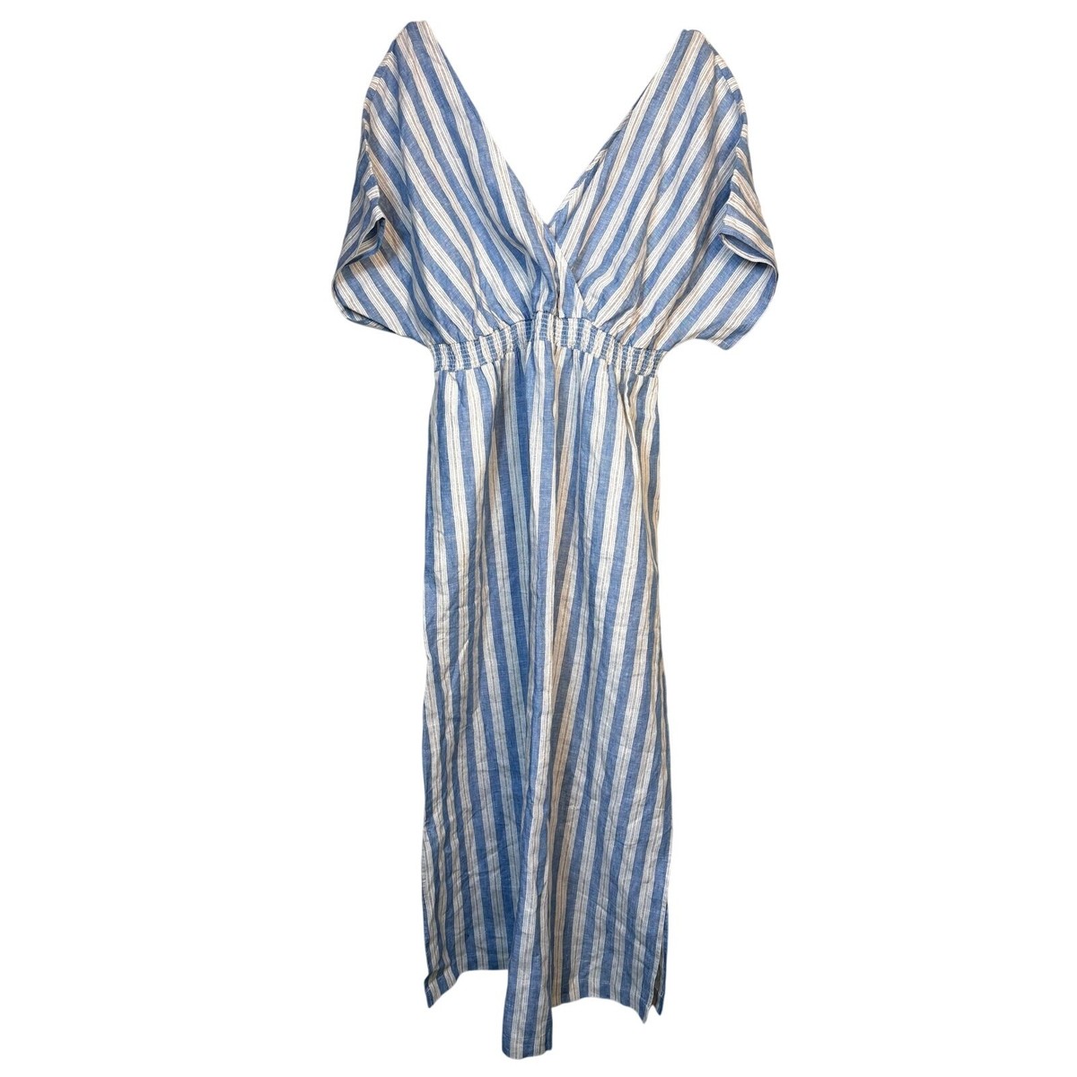 NWOT Boden Linen Kaftan Maxi Dress Size 16/18 Relaxed Resort Coastal Beachy