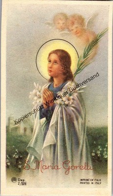Gebetszettelchen: S. Maria Goretti