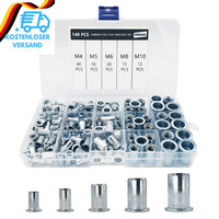 149 StüCk Nietmuttern M4 M5 M6 M8 M10, Nietmuttern Set,Blindnietmuttern Set,Einn