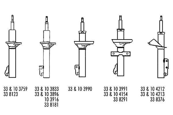 Amortisseur RECORD FRANCE 334213 pour FORD ESCORT VI jeu de 2 suspensions arriere a gaz