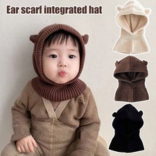 Kids Balaclava Winter Hat Warm Acrylic Face Cover For Children 0-1 Year