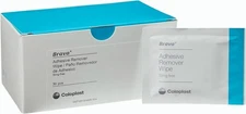Brava Adhesive Remover Wipes by Coloplast Box of 30 Silicone No-Sting Gentle