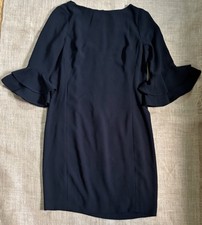 Lauren Ralph Lauren Black Dress Size 8 Flare Sleeves Corporate Goth Classic