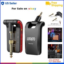 Wireless Guitar System 2.4GHz Rechargeable Audio Transmitter Receiver 6 Channels