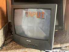 1999 Vintage Sharp 19" CRT TV Television 19L-M100S Front Inputs Retro Gaming