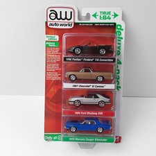 Auto World Deluxe 4 Pack Pontiac Chevrolet Ford Mercury Diecast Body True 1:64